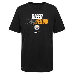 Boy's Nike NFL Team Apparel Bleed Black & Yellow Dri Fit T-Shirt - Large - NWT